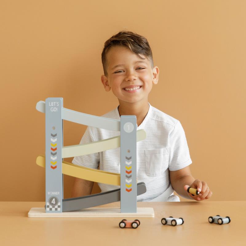 RollRacer – Houten Racebaan voor Kinderen vanaf 18 maanden – Verbetert Coördinatie en Visuele Volgvaardigheden