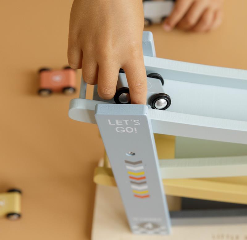 RollRacer – Houten Racebaan voor Kinderen vanaf 18 maanden – Verbetert Coördinatie en Visuele Volgvaardigheden