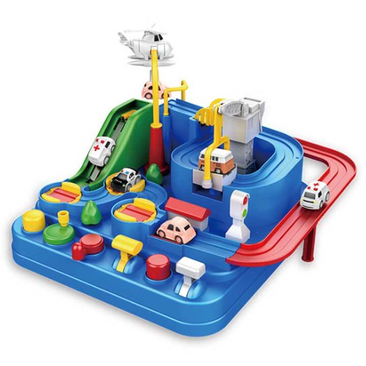 AdventureWheels - Auto Avontuur 2 in 1 Baan Speelgoed Set