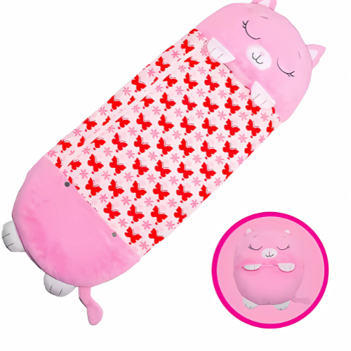 CuddleHaven - 2 in 1 Cartoon Kinder Slaapzak/Kussen