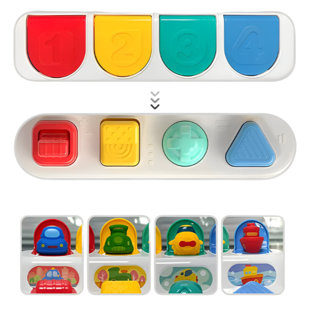 PopPress – Sensorisch Druk & Pop Knoppenspeelbord – Vanaf 6 Maanden