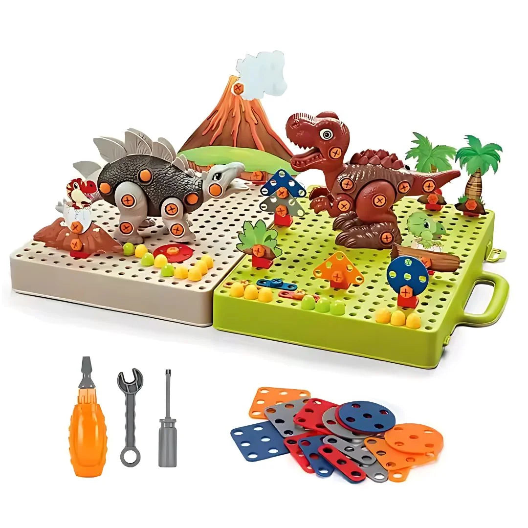 DinoConstruct – Dino Boor & Bouwset STEM Speelgoed Kinderen 3+
