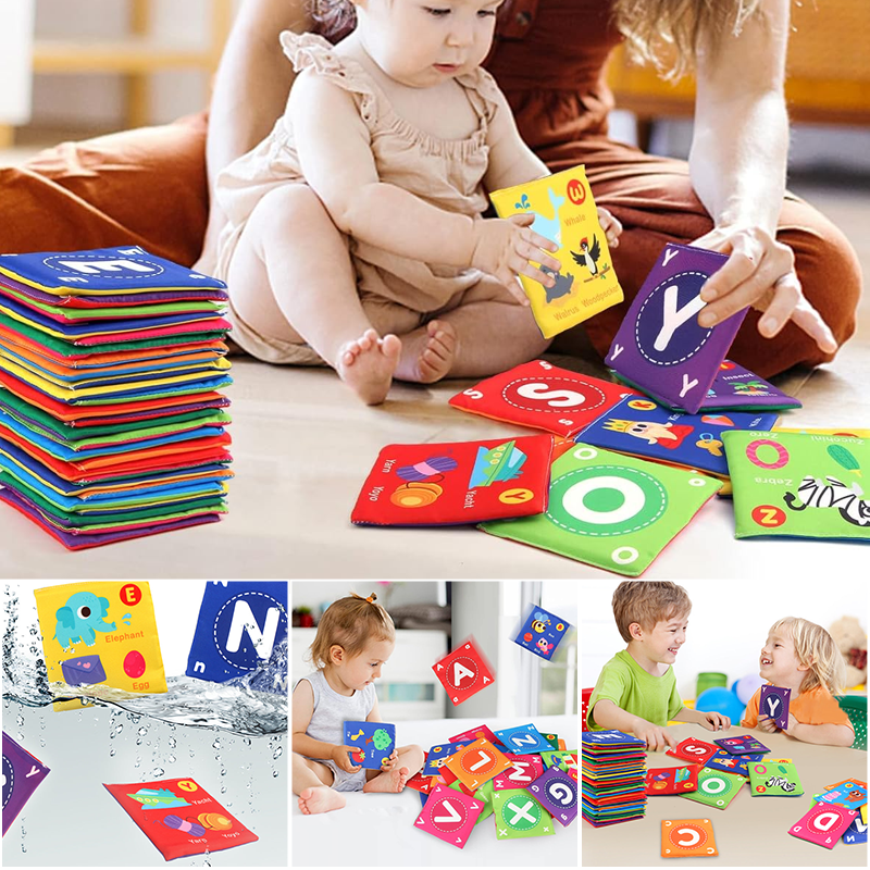 BusyBaby - Babydoek Boek Zachte Flashcards Set