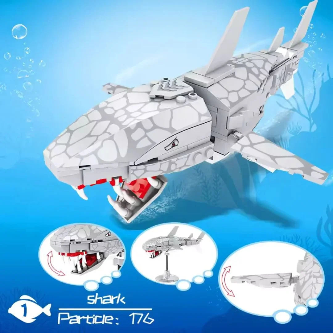 AquaBricks – Oceaan Dieren Bouwstenen Set voor Kinderen vanaf 6 Jaar