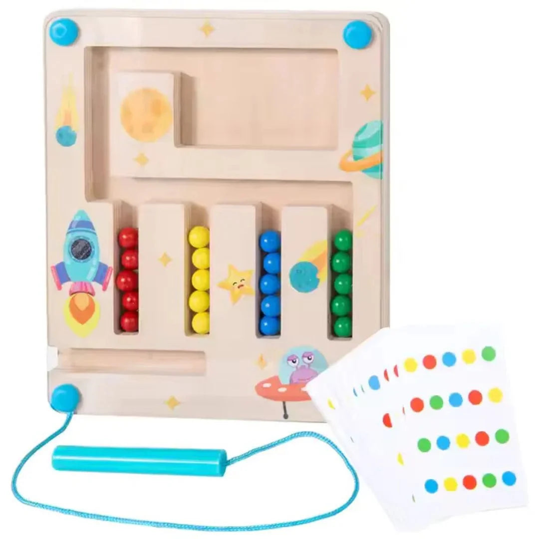 ColorMagnet – Houten Magnetisch Kleuren Sorteer Spel met Patroonkaarten voor Kinderen vanaf 3 Jaar