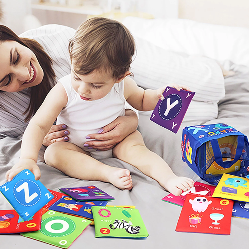BusyBaby - Babydoek Boek Zachte Flashcards Set