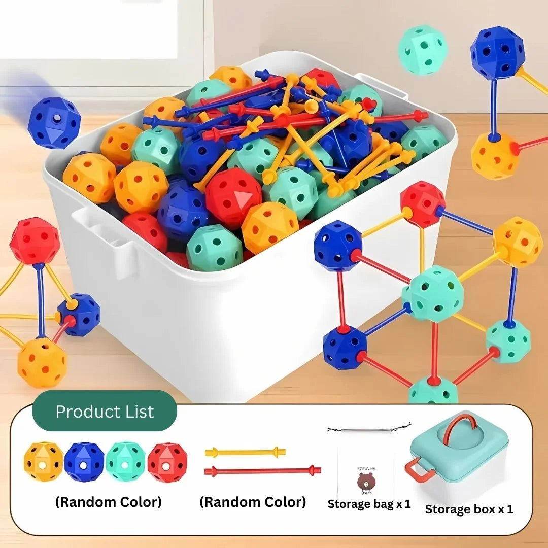 CreativeBuild – 3D Geometrische Bouwblokken Voor Kinderen Vanaf 3 Jaar – Verbetert Fijne Motoriek