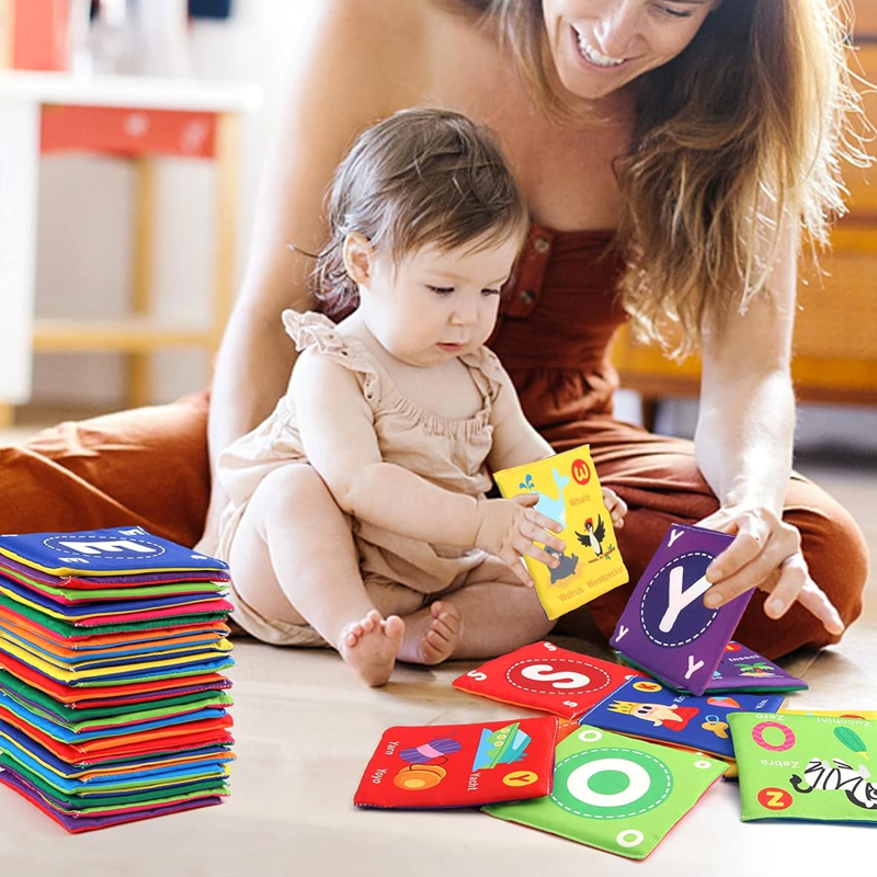 BusyBaby - Babydoek Boek Zachte Flashcards Set