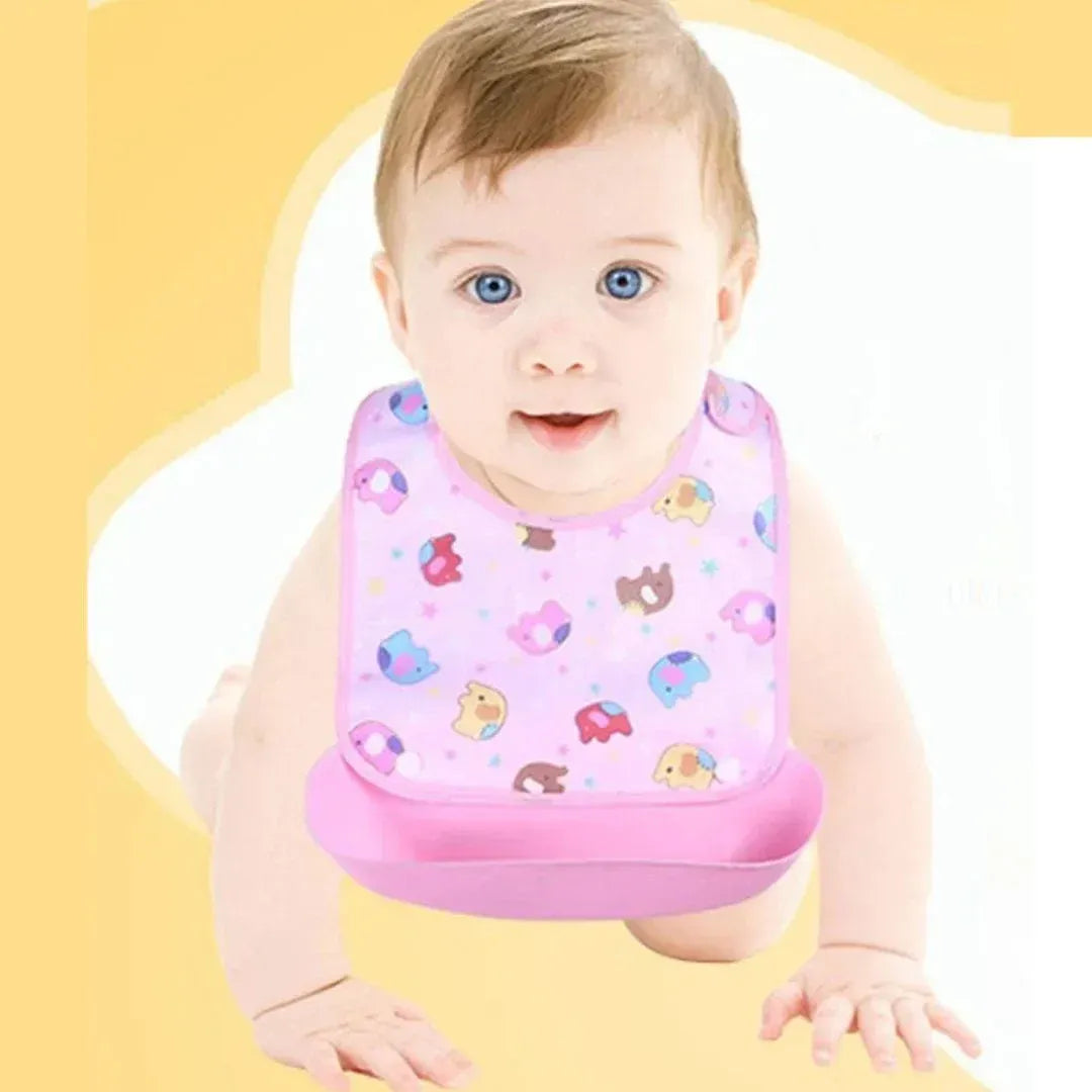 NibbleCatcher – Siliconen Baby Slabbetje met Opvangbakje voor Kinderen vanaf 6 Maanden – Ondersteunt Zelfstandig Eten & Rommelvrije Maaltijden