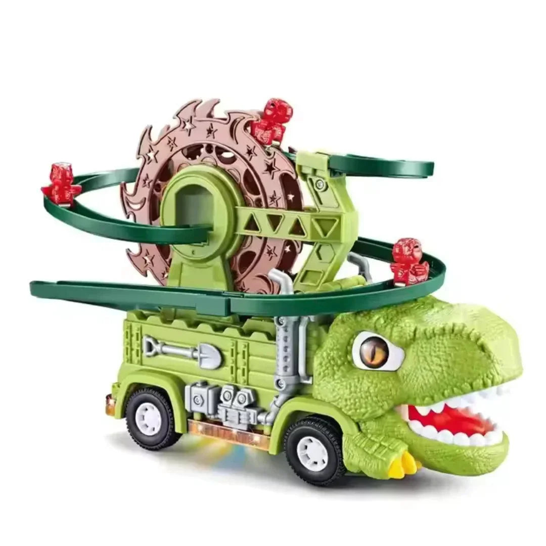 DinoLoop™ - Verlichte Dinosaurus Racebaan Truck voor kinderen vanaf 3 jaar - Combineert actie, licht en STEM-spel