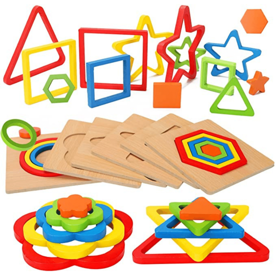 ShapeSort - Houten Montessori Puzzelspel