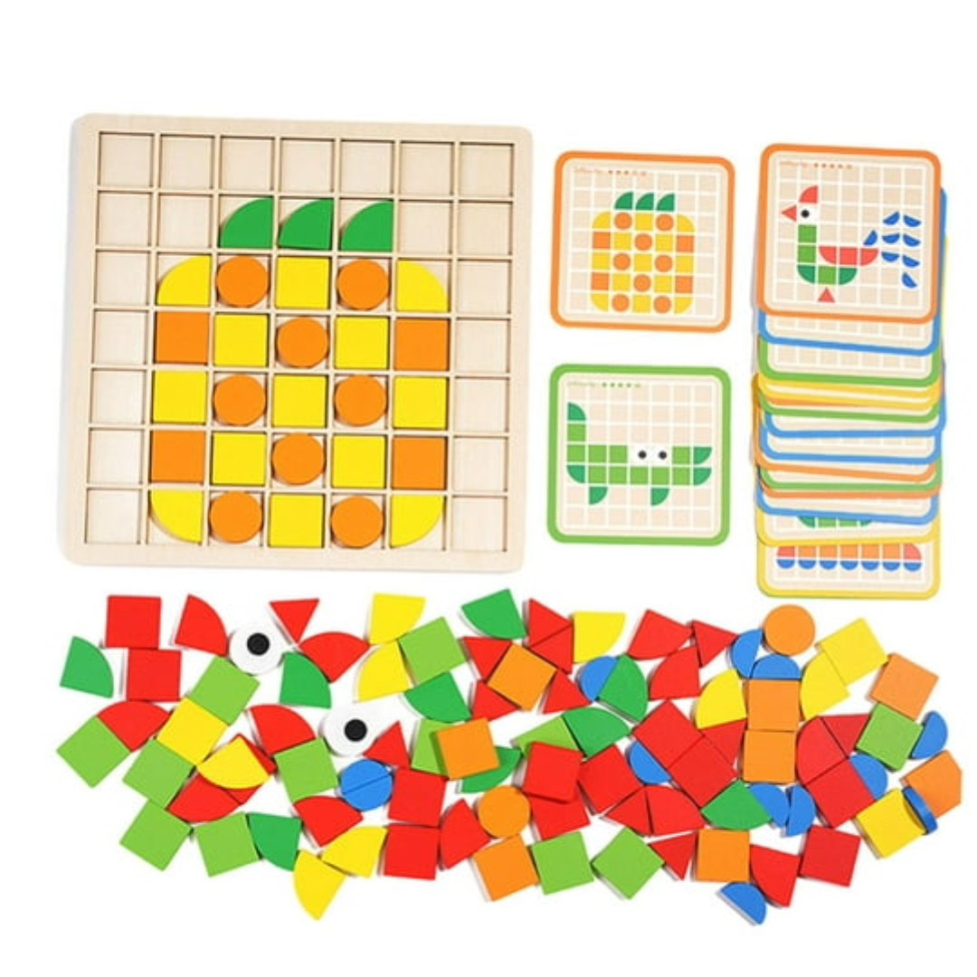 PatternPlay - Educatieve houten vormenpuzzel voor kinderen vanaf 3 jaar