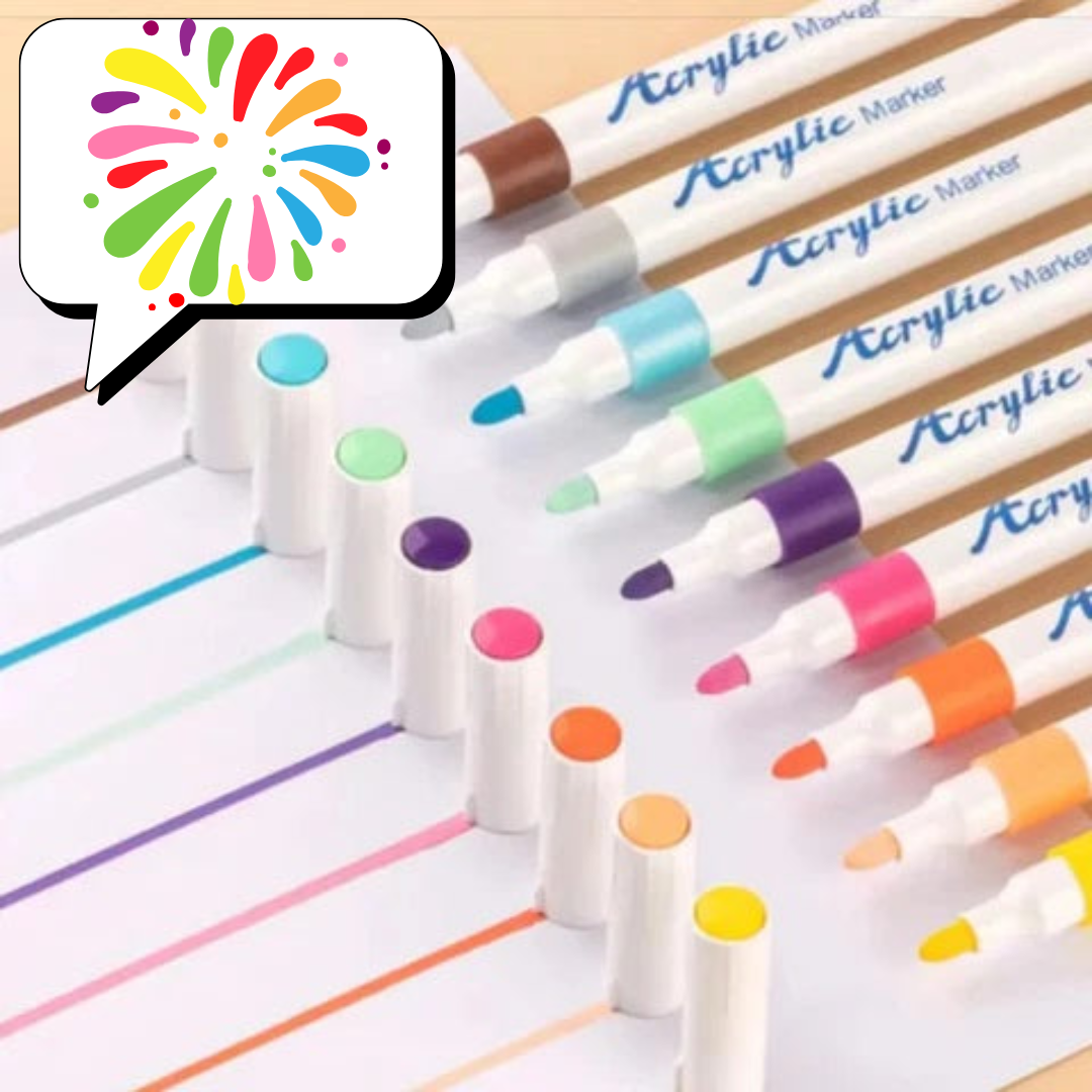 DoodleDrive Acrylstiften Set – Teken op Alles – Vanaf 3 Jaar