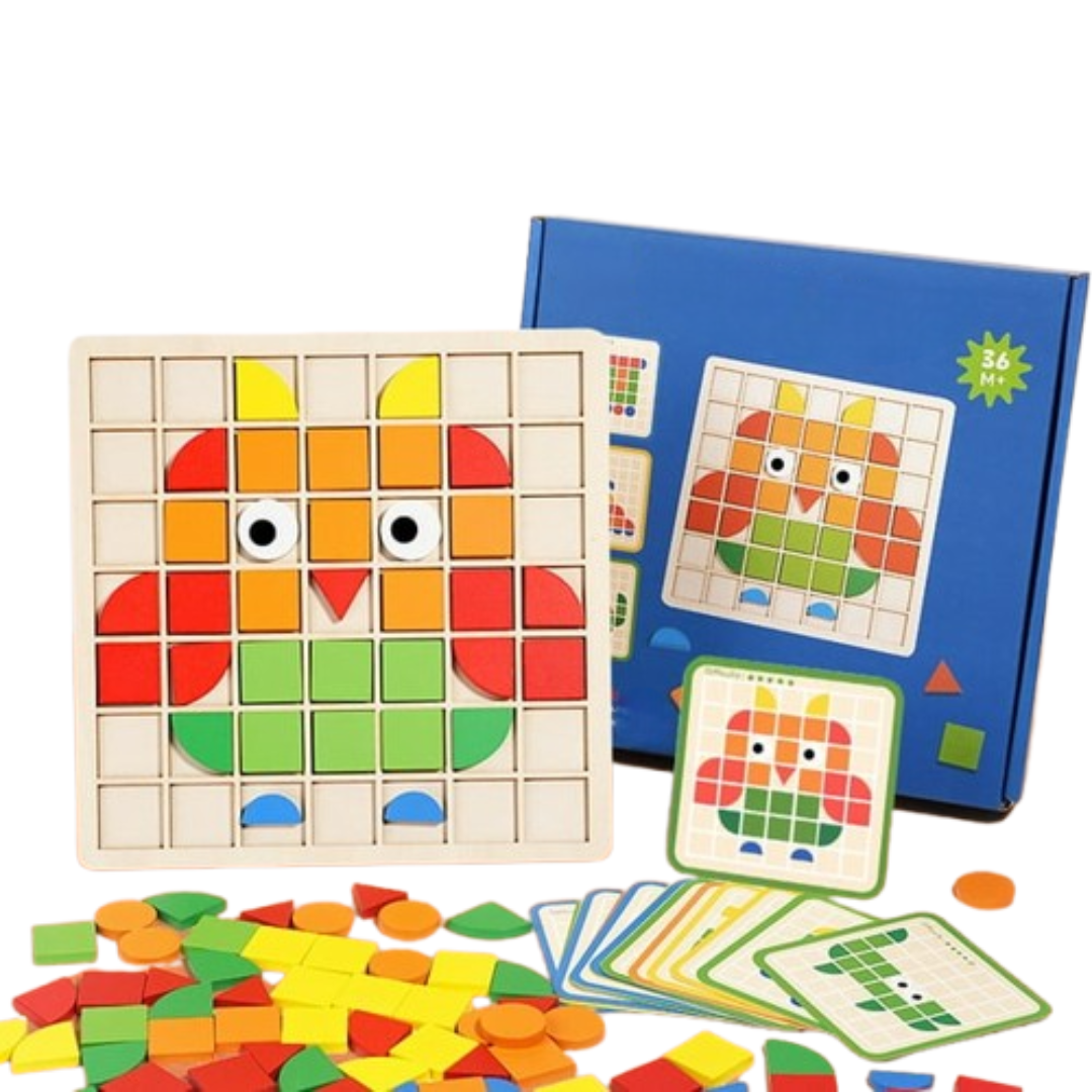 PatternPlay - Educatieve houten vormenpuzzel voor kinderen vanaf 3 jaar