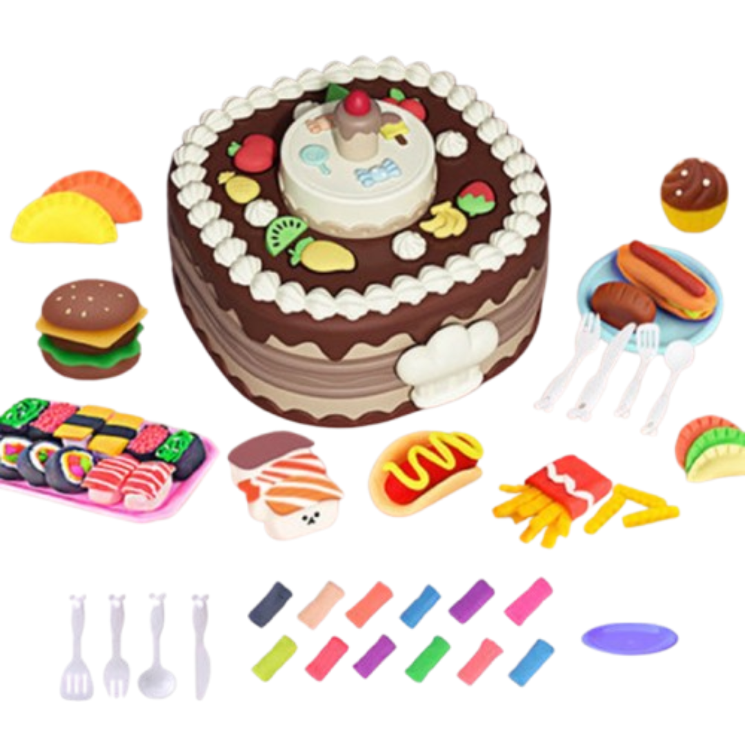 TreatTools - Kleurrijke Taart Modelleerset voor kinderen vanaf 3 jaar - Bakken, vormen en fantaseren