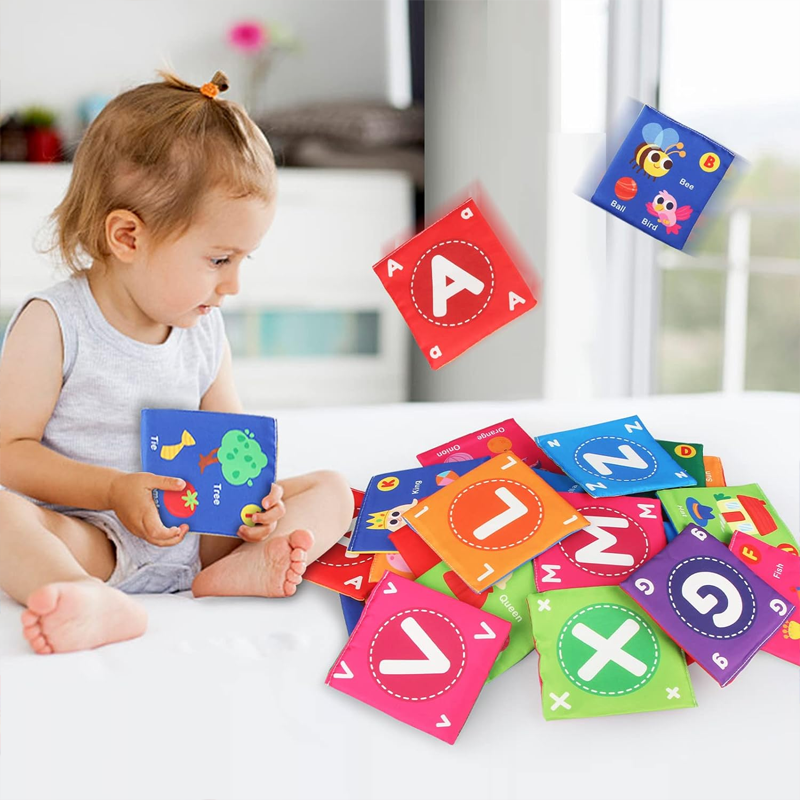 BusyBaby - Babydoek Boek Zachte Flashcards Set