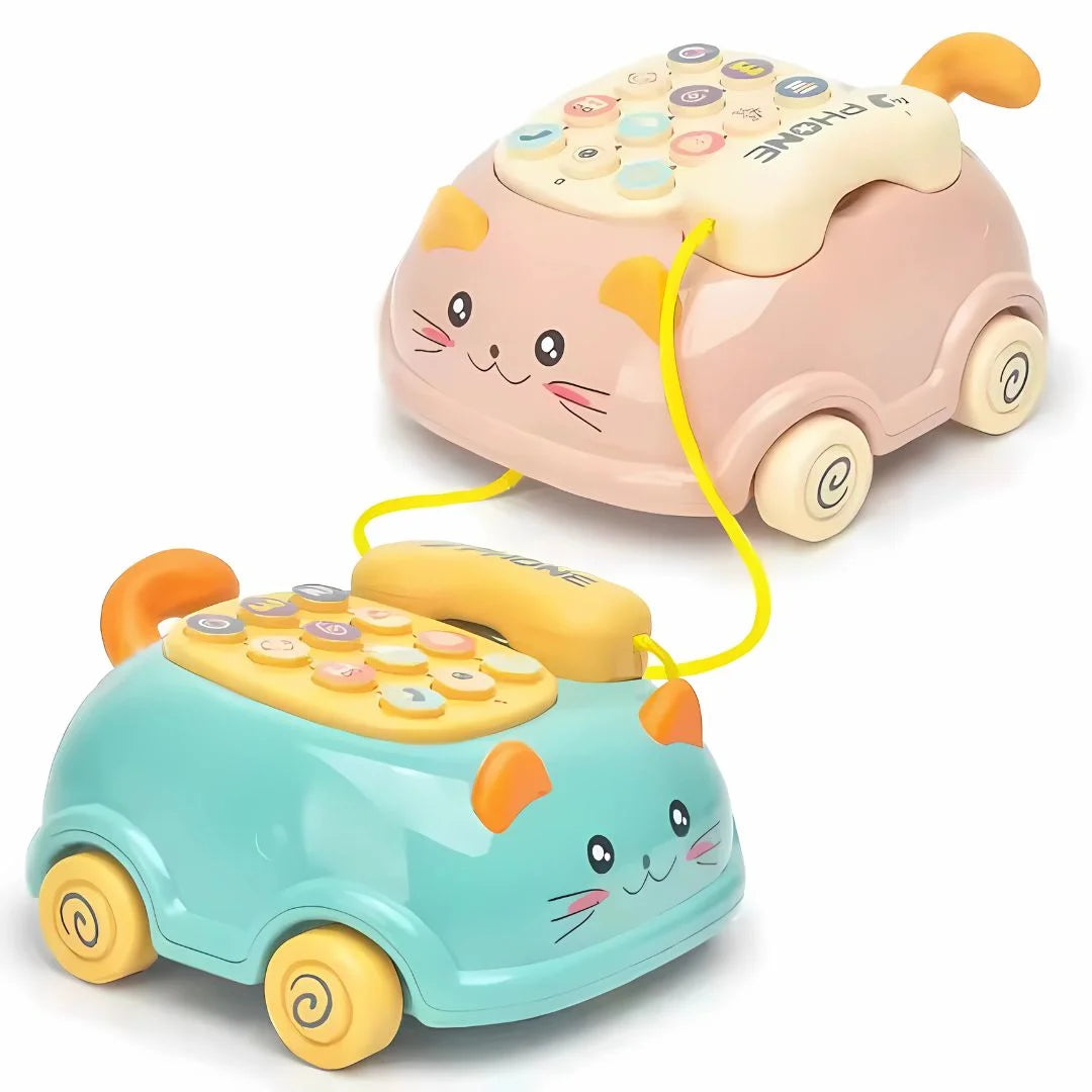 KittyDial – Muzikale Babytelefoon Trekspeeltje – Fantasie & Motoriek – Vanaf 1 Jaar