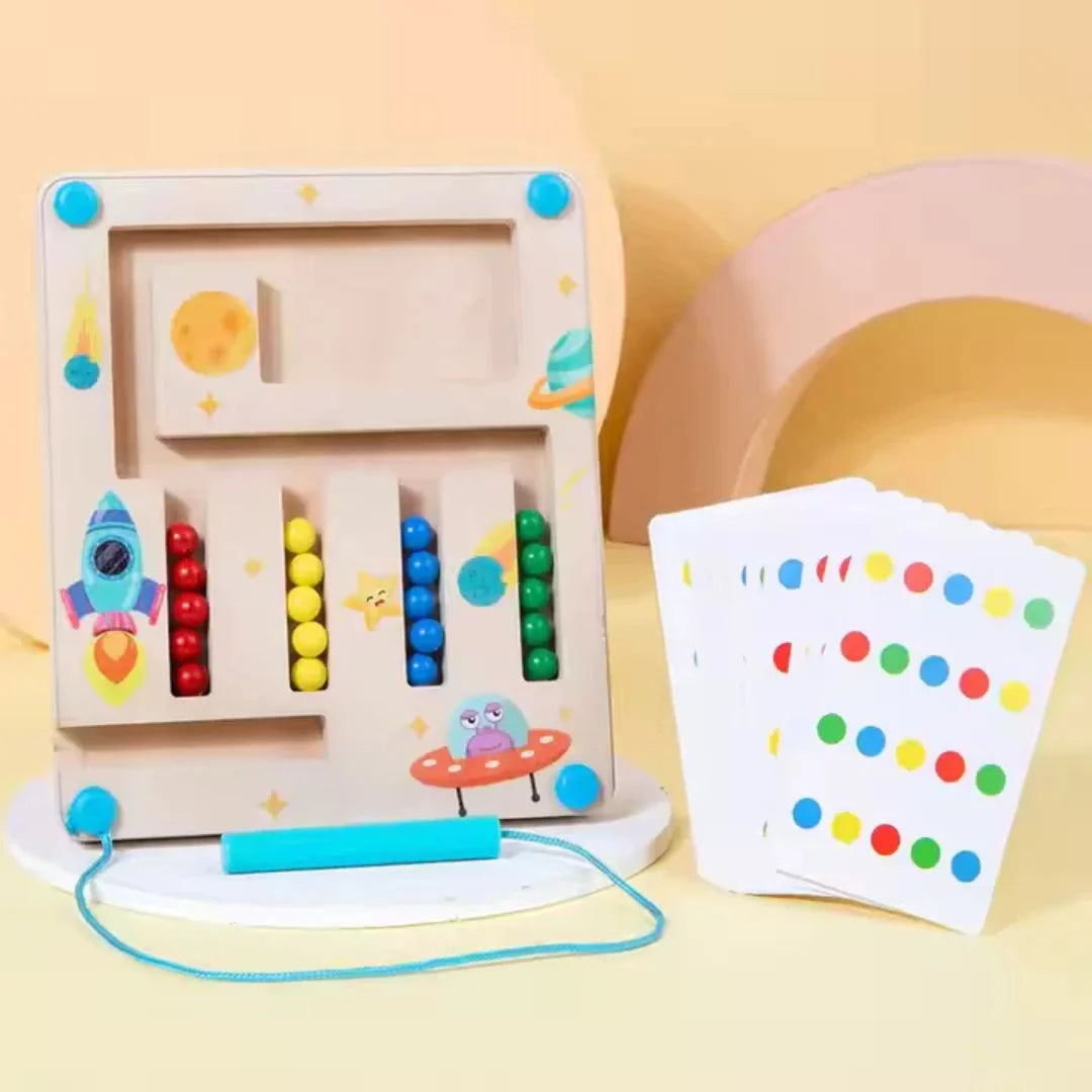 ColorMagnet – Houten Magnetisch Kleuren Sorteer Spel met Patroonkaarten voor Kinderen vanaf 3 Jaar