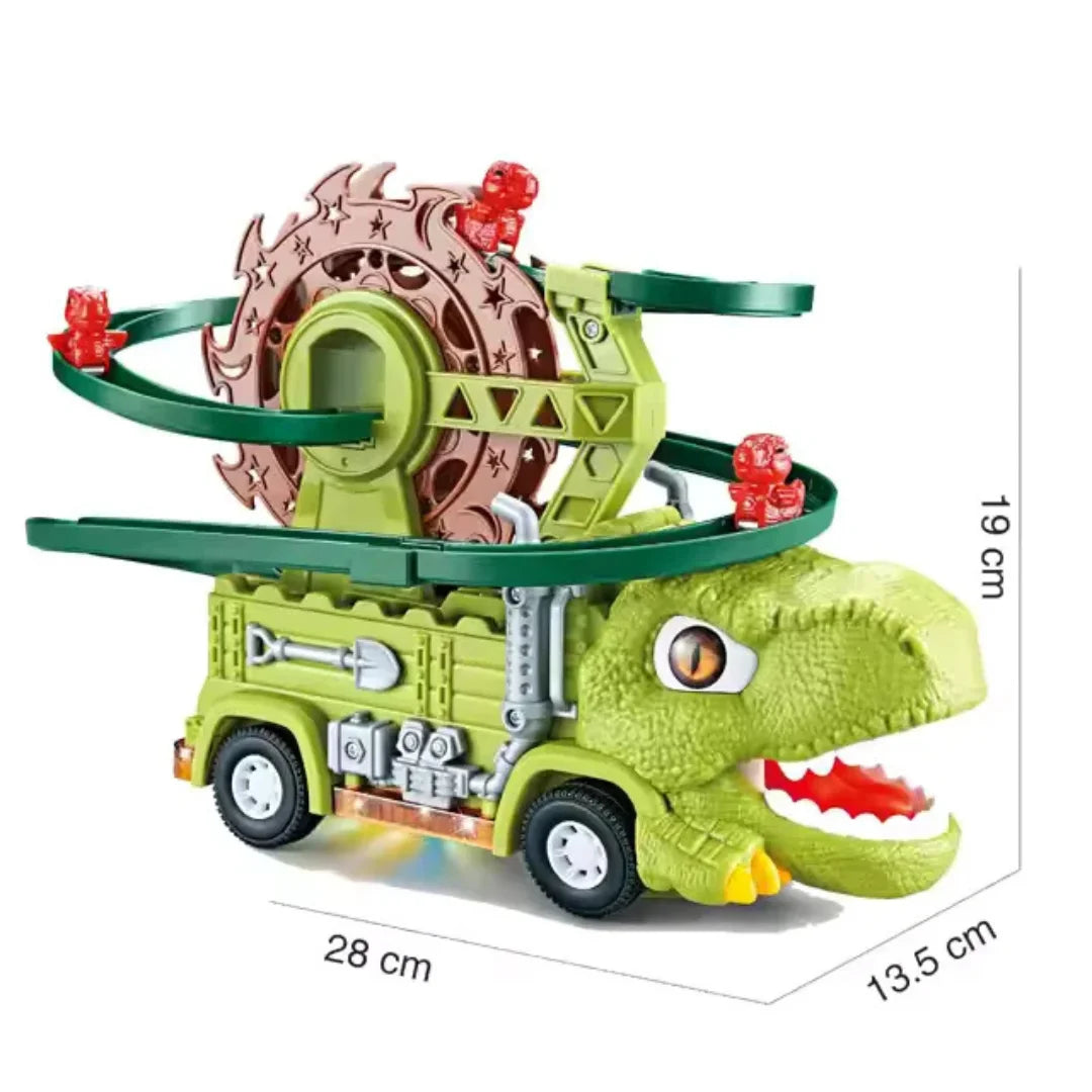 DinoLoop™ - Verlichte Dinosaurus Racebaan Truck voor kinderen vanaf 3 jaar - Combineert actie, licht en STEM-spel