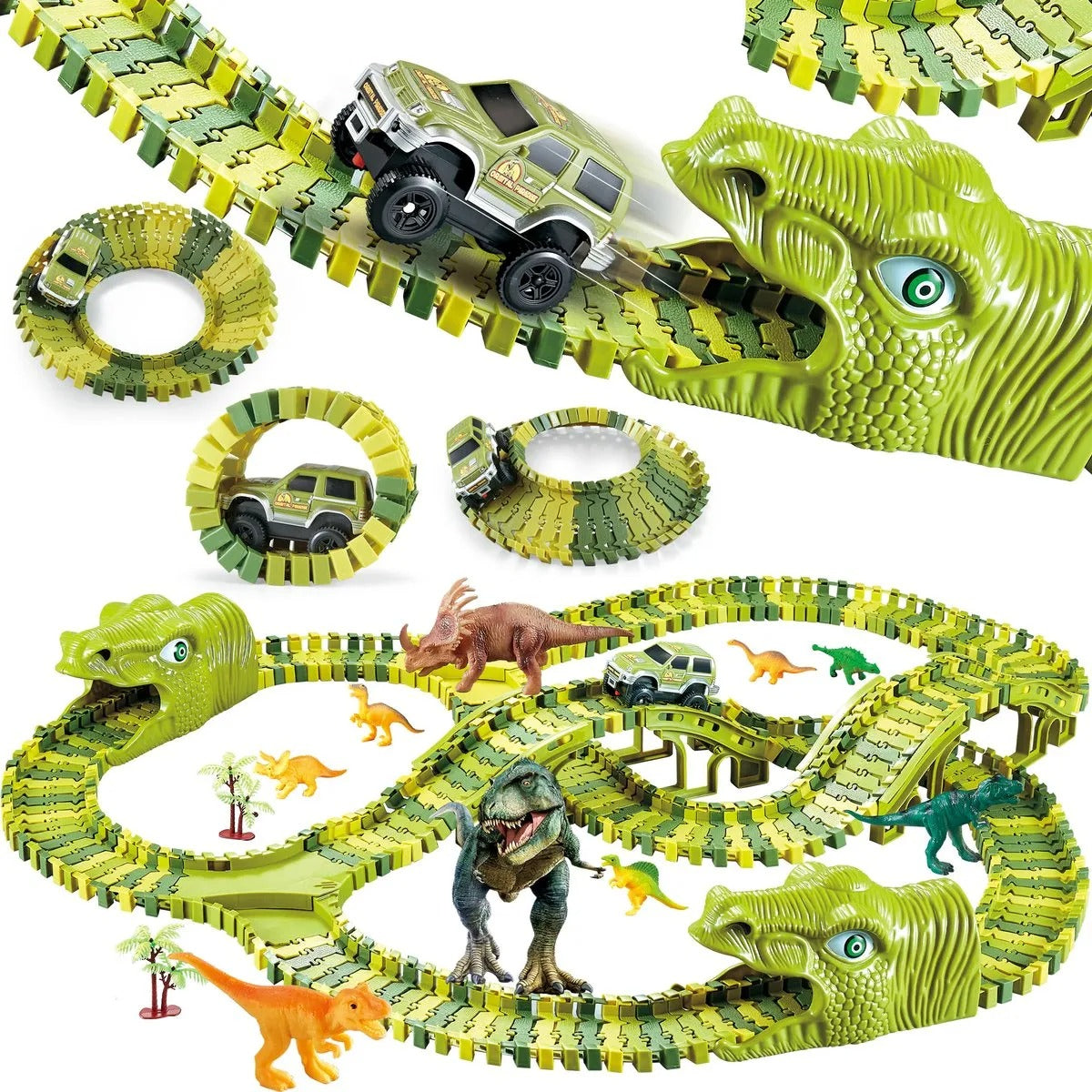 DinoRace - Jurassic Dinosaurus Racebaan Speelset