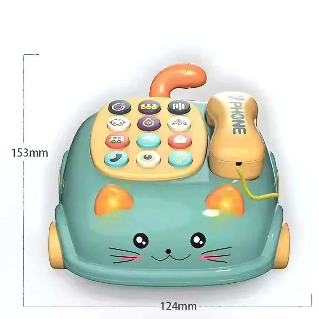 KittyDial – Muzikale Babytelefoon Trekspeeltje – Fantasie & Motoriek – Vanaf 1 Jaar