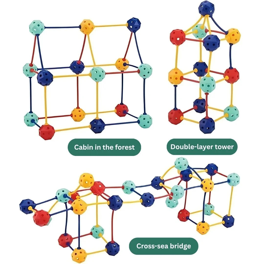CreativeBuild – 3D Geometrische Bouwblokken Voor Kinderen Vanaf 3 Jaar – Verbetert Fijne Motoriek