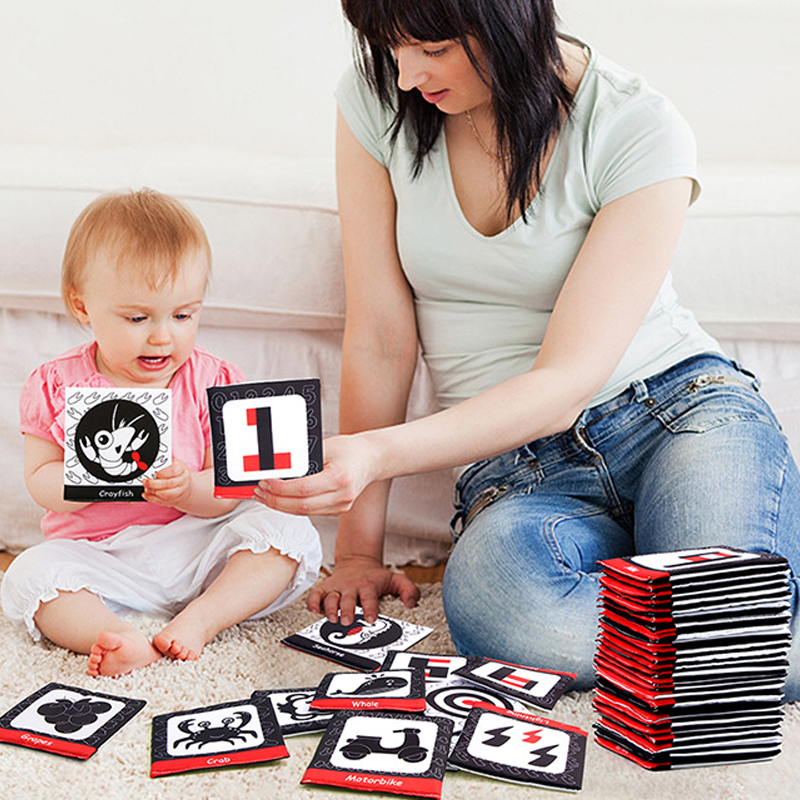 BusyBaby - Babydoek Boek Zachte Flashcards Set