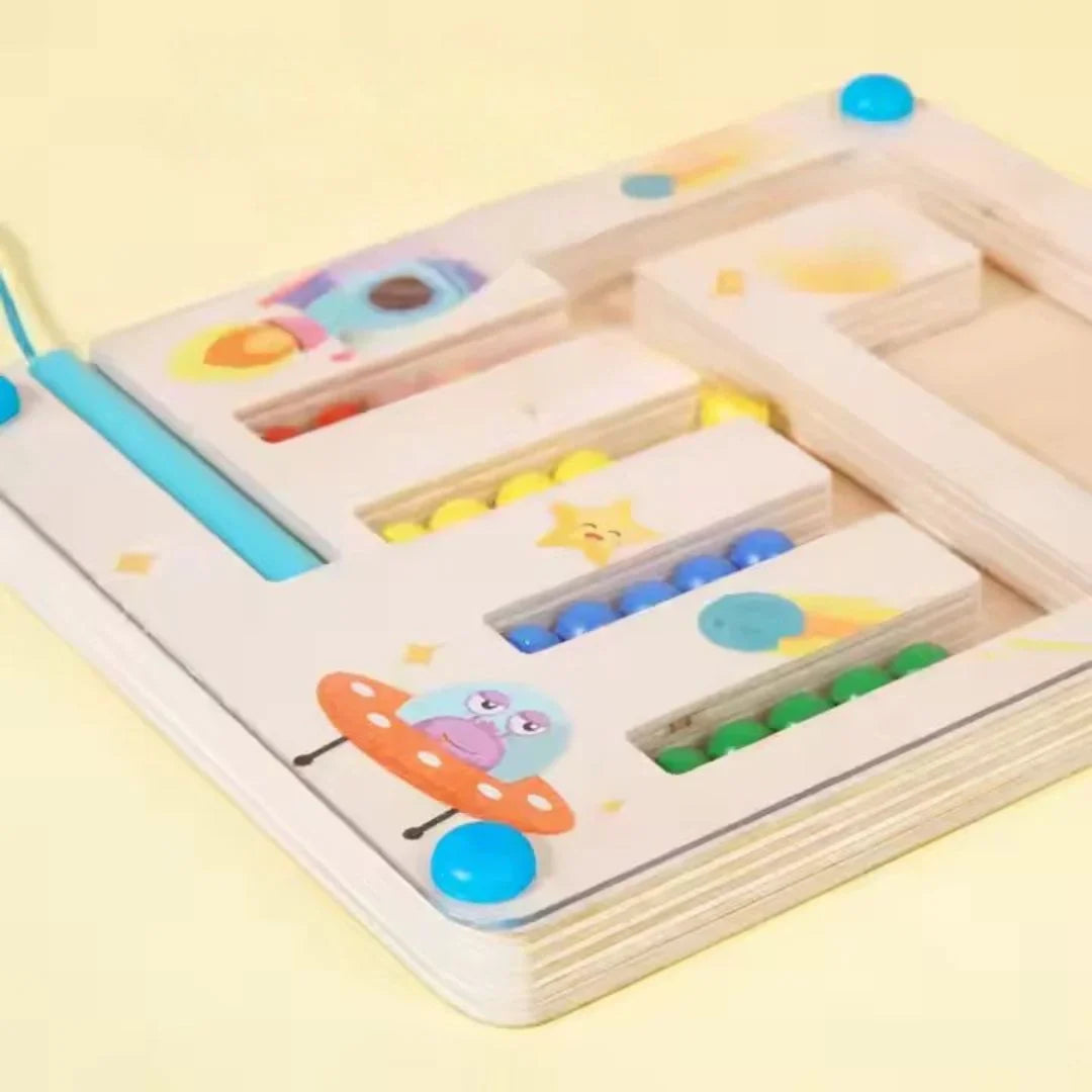 ColorMagnet – Houten Magnetisch Kleuren Sorteer Spel met Patroonkaarten voor Kinderen vanaf 3 Jaar