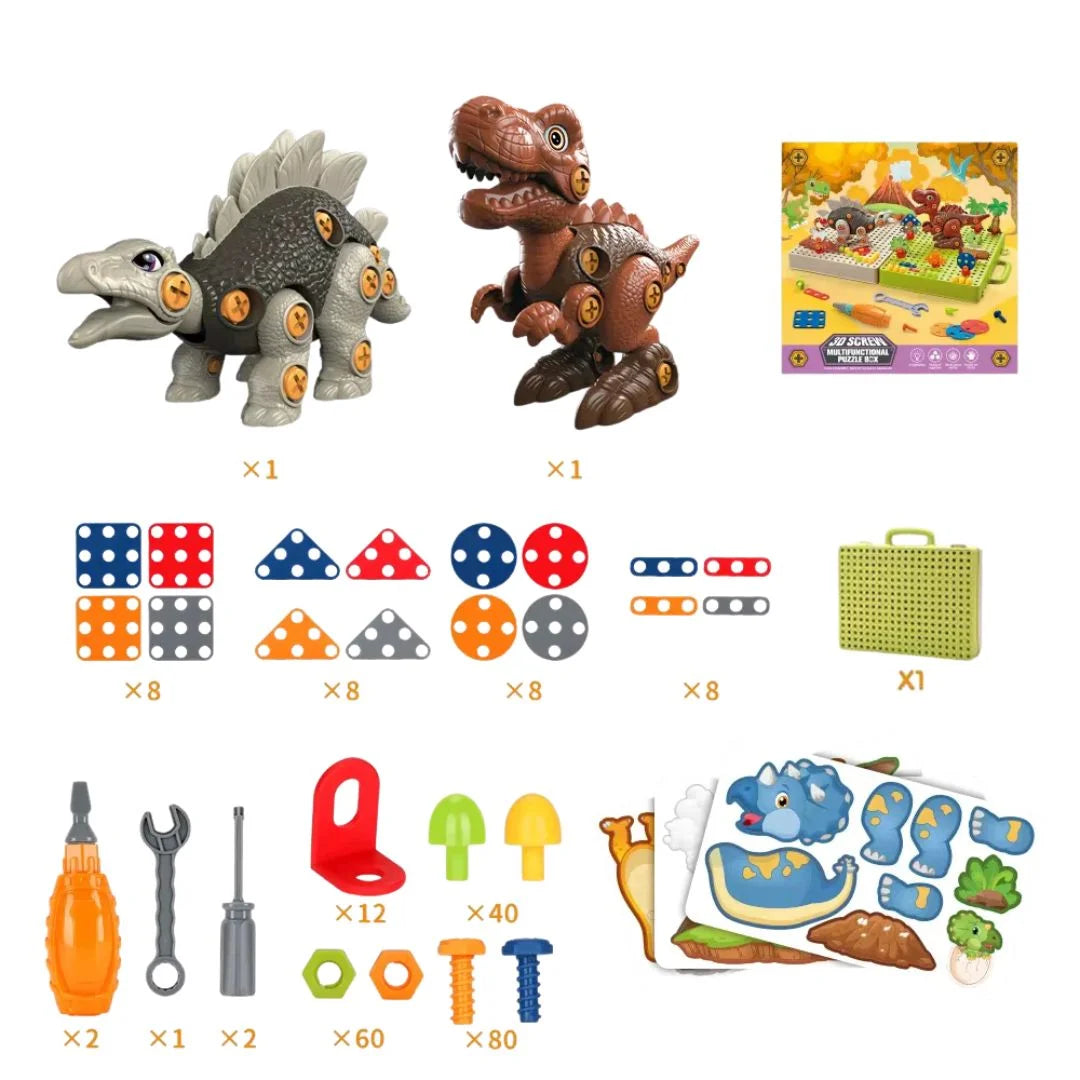 DinoConstruct – Dino Boor & Bouwset STEM Speelgoed Kinderen 3+