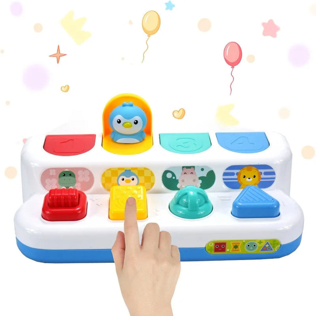 PopPress – Sensorisch Druk & Pop Knoppenspeelbord – Vanaf 6 Maanden