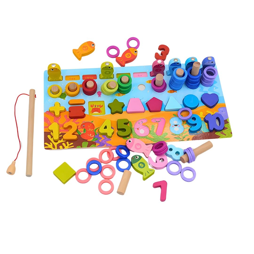 3DPuzzleCraft - 3D Houten Cijferpuzzel Sorteer Montessori-Speelgoed