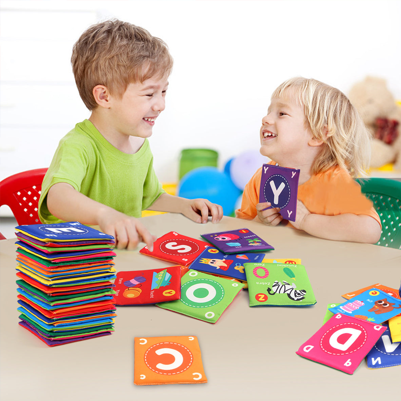 BusyBaby - Babydoek Boek Zachte Flashcards Set