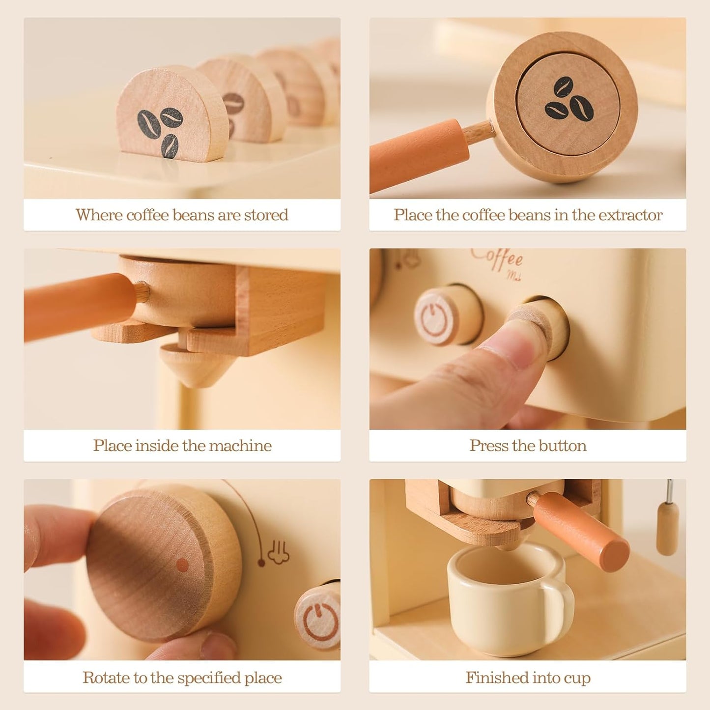 BrewBuddies Houten Koffie & Thee Speelset – Rollenspel – Vanaf 3 Jaar