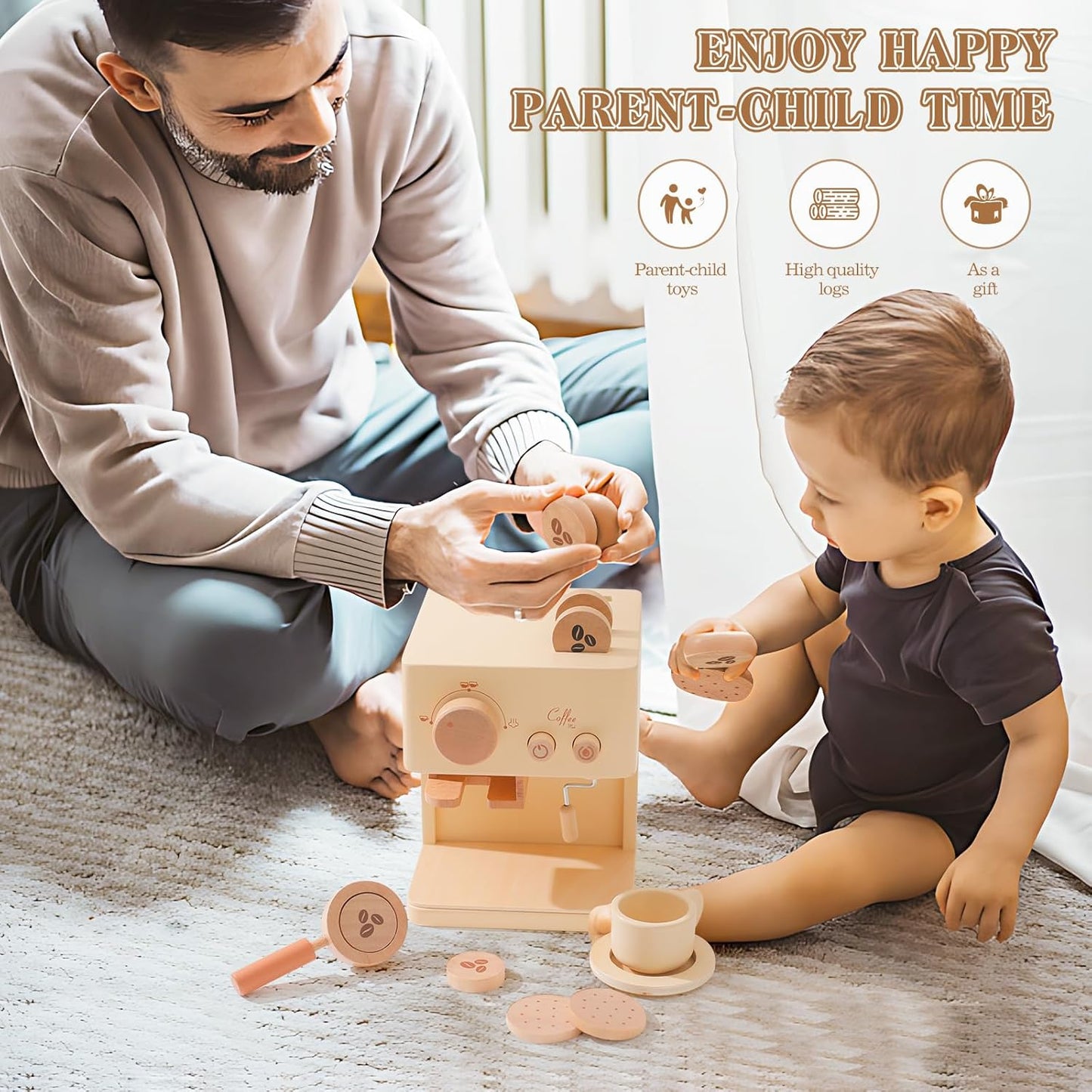 BrewBuddies Houten Koffie & Thee Speelset – Rollenspel – Vanaf 3 Jaar