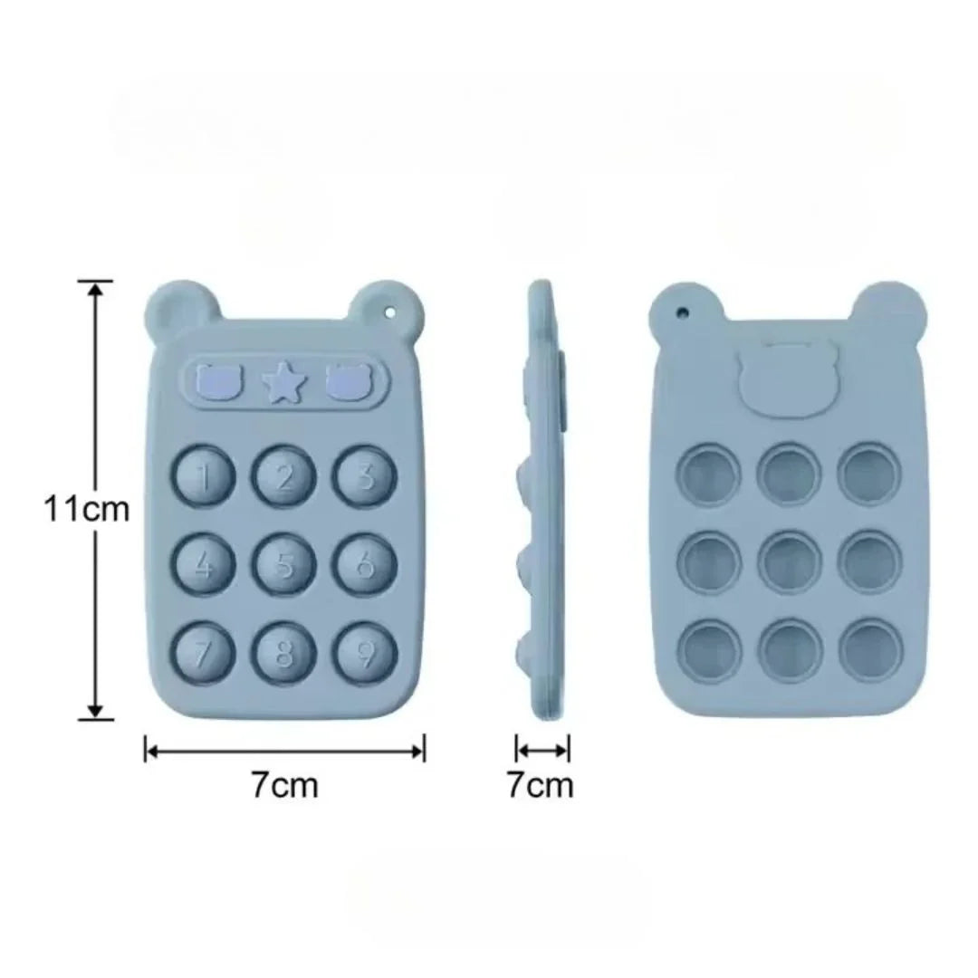 SiliPop - Siliconen numeriek kussentje en bijtspeeltje voor baby's