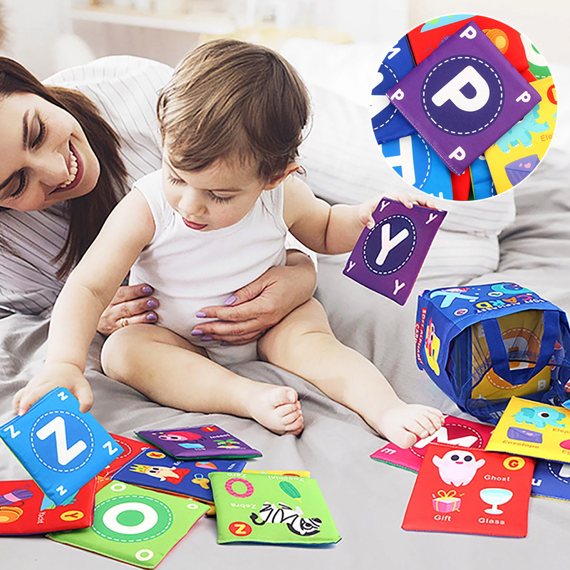 BusyBaby - Babydoek Boek Zachte Flashcards Set