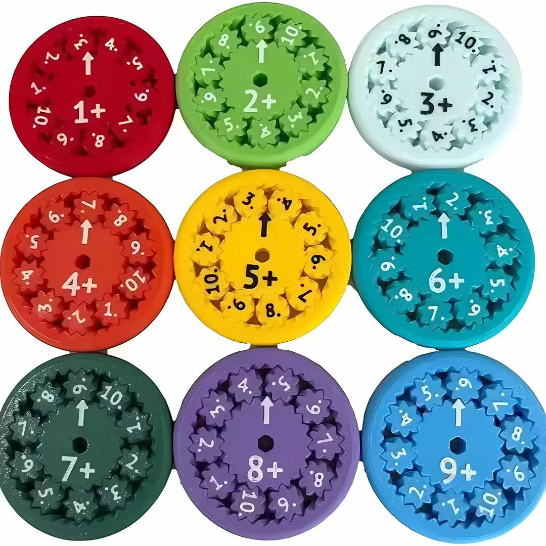 SpinSum – Kinderen Wiskunde Fidget Spinners vanaf 3 Jaar | 9-Pack Tellen & Focus