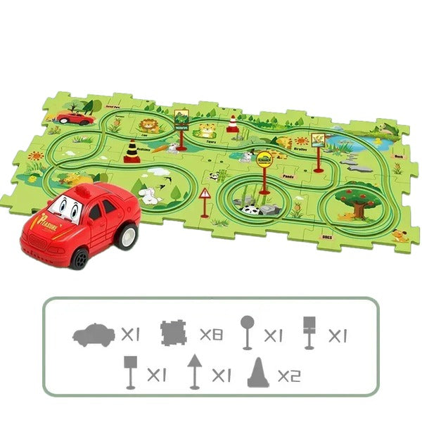 PuzzleRacerTrack- Spoor Auto Puzzel Creatief Speelgoed