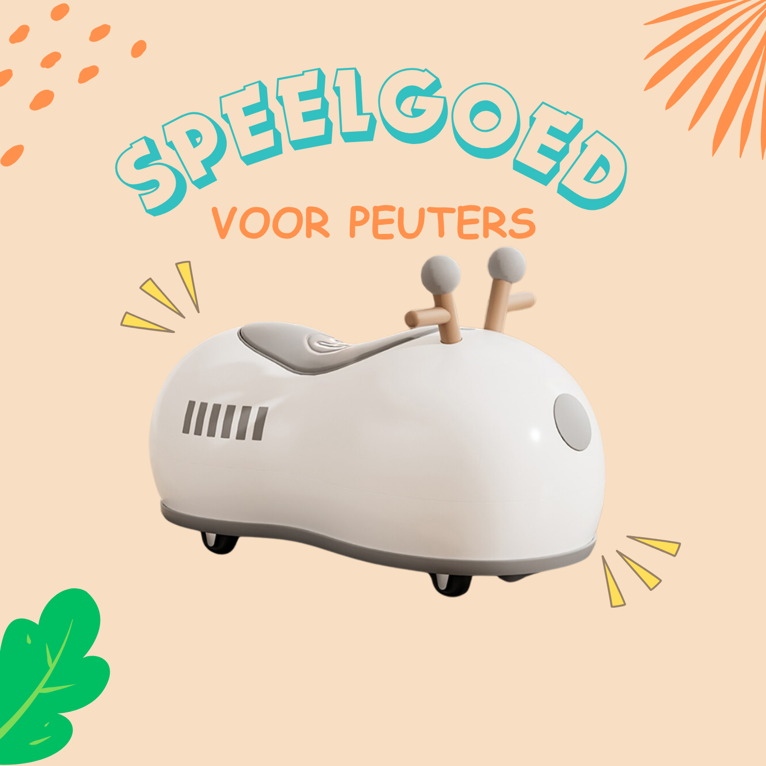 ZoomNut – Loopauto voor Kinderen vanaf 18 Maanden – Stimuleert Balans & Buiten Spelen
