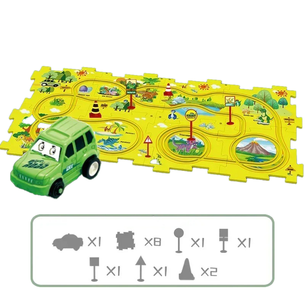 PuzzleRacerTrack- Spoor Auto Puzzel Creatief Speelgoed