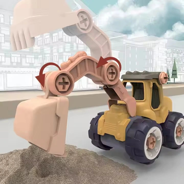 BuildCrew Mini Engineering Voertuigenset met Graaf- & Laadspeelgoed – Voor Leeftijd 3+