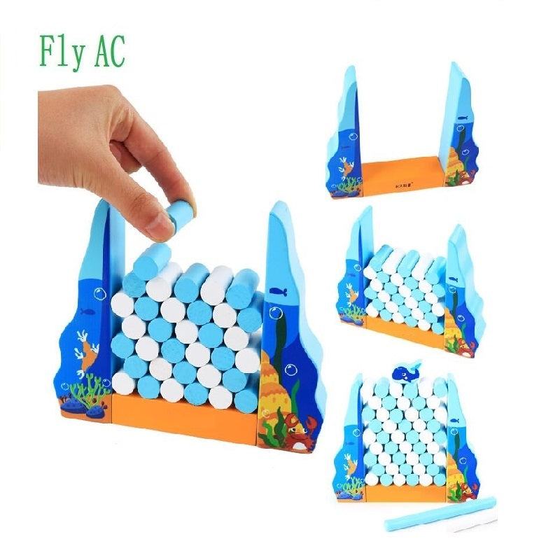 TideStack – Oceanisch Thema Houten Stapelspel voor Kinderen vanaf 3 Jaar – Ontwikkelt Balans en Concentratie