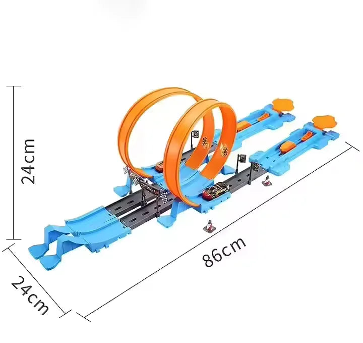 LoopRush™ - Race-set met twee banen en zwaartekrachtaandrijving
