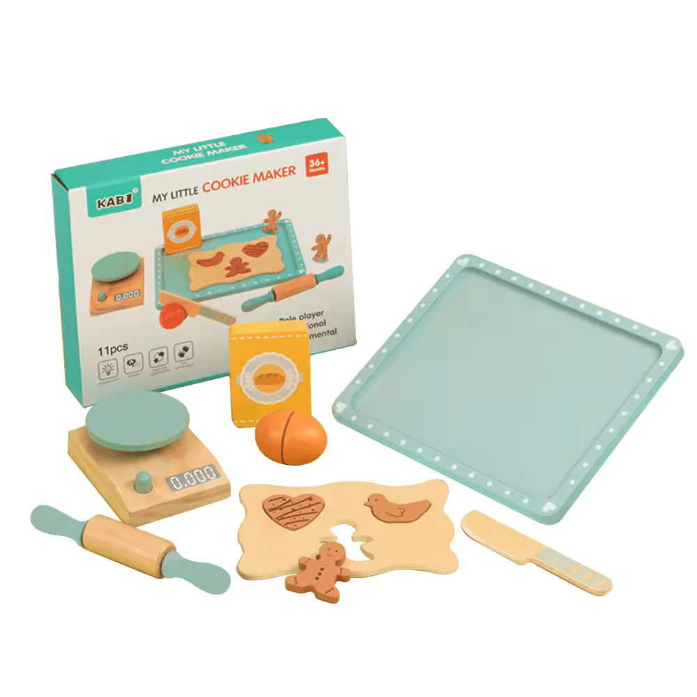 LittleBaker – Houten Speelkeukenset Voor Kinderen Vanaf 3 Jaar – Stimuleert Creativiteit en Vaardigheden