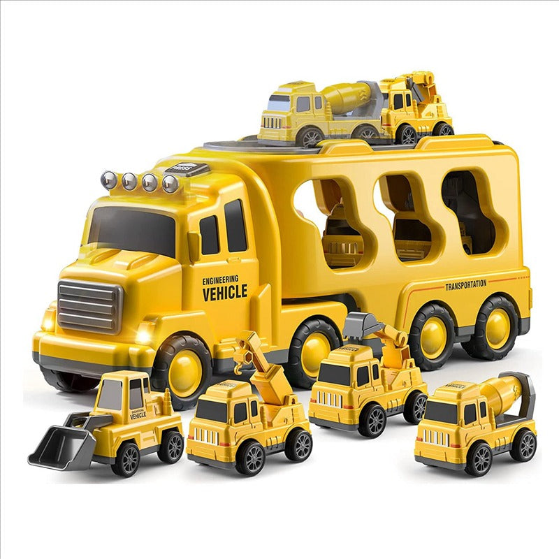 5in1TruckSet - Bouw je Eigen Avontuur met de Complete Bouwvoertuigen Set