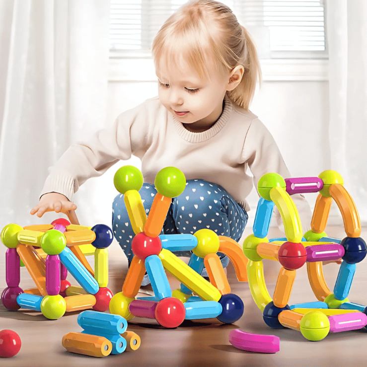 MagnetCraft - Educatieve Magnetische Stokken en Ballen Bouwspel