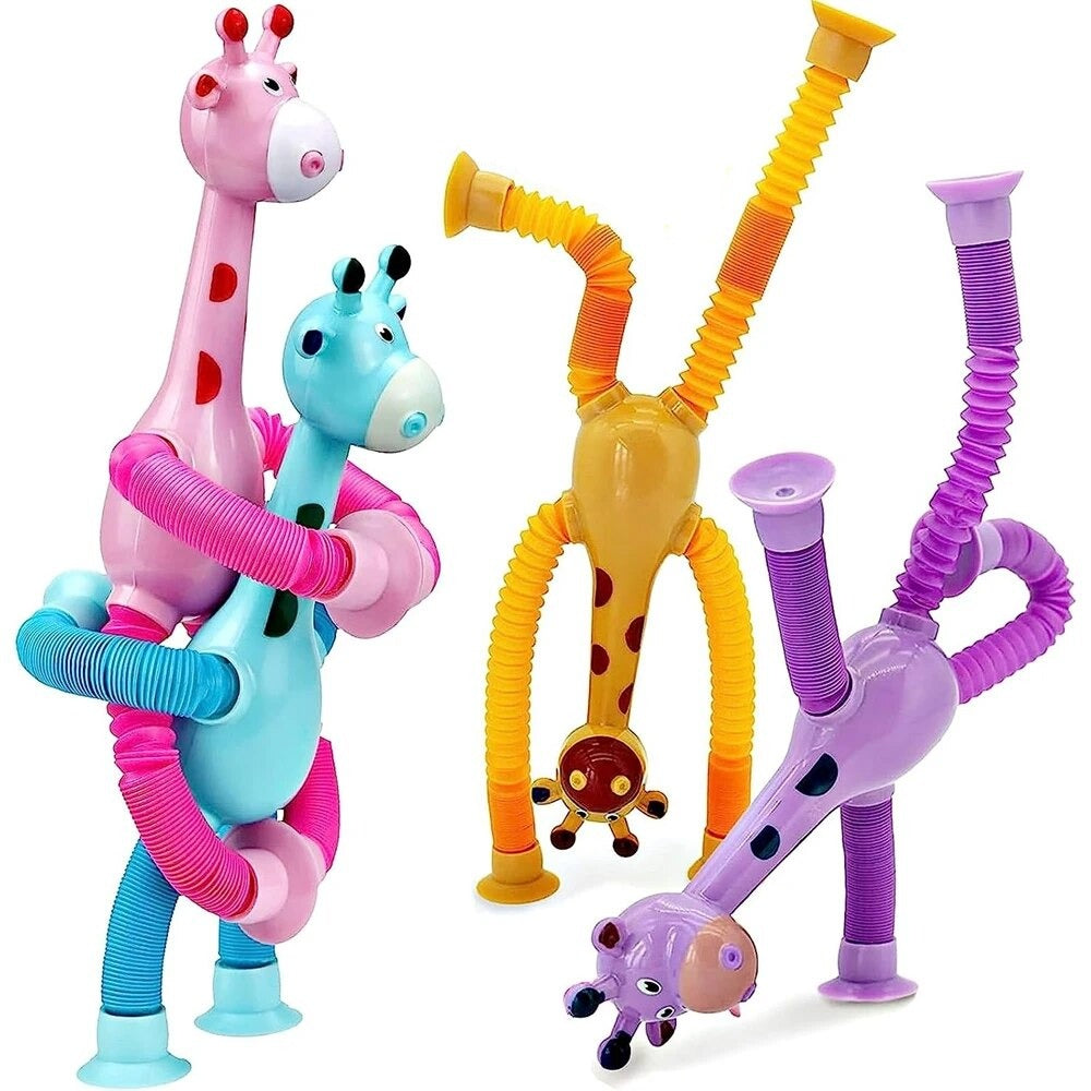 StretchyGiraffes - Telescopisch Zuignap Giraffe Speelgoed