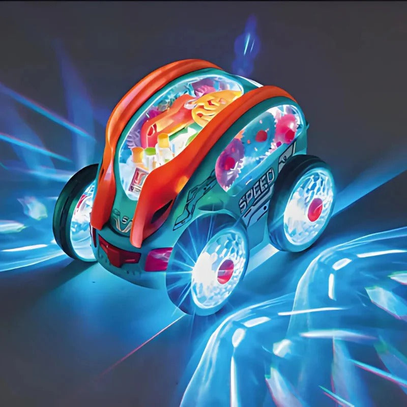 ZoomGlider – LED Verlichte Raceauto voor Kinderen vanaf 3 Jaar – Stimuleert Beweging & Zintuiglijk Plezier
