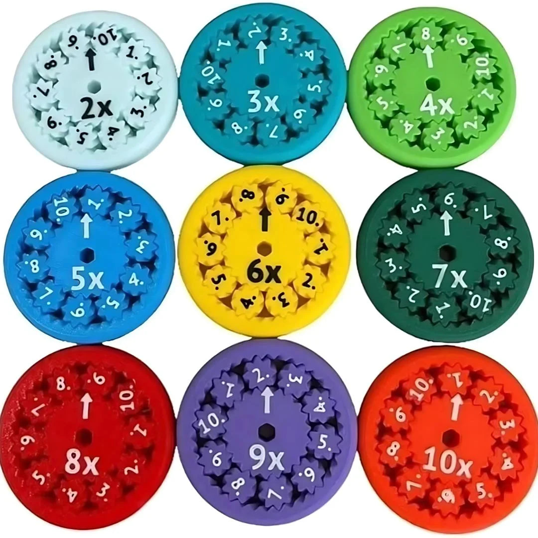 SpinSum – Kinderen Wiskunde Fidget Spinners vanaf 3 Jaar | 9-Pack Tellen & Focus