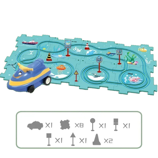 PuzzleRacerTrack- Spoor Auto Puzzel Creatief Speelgoed